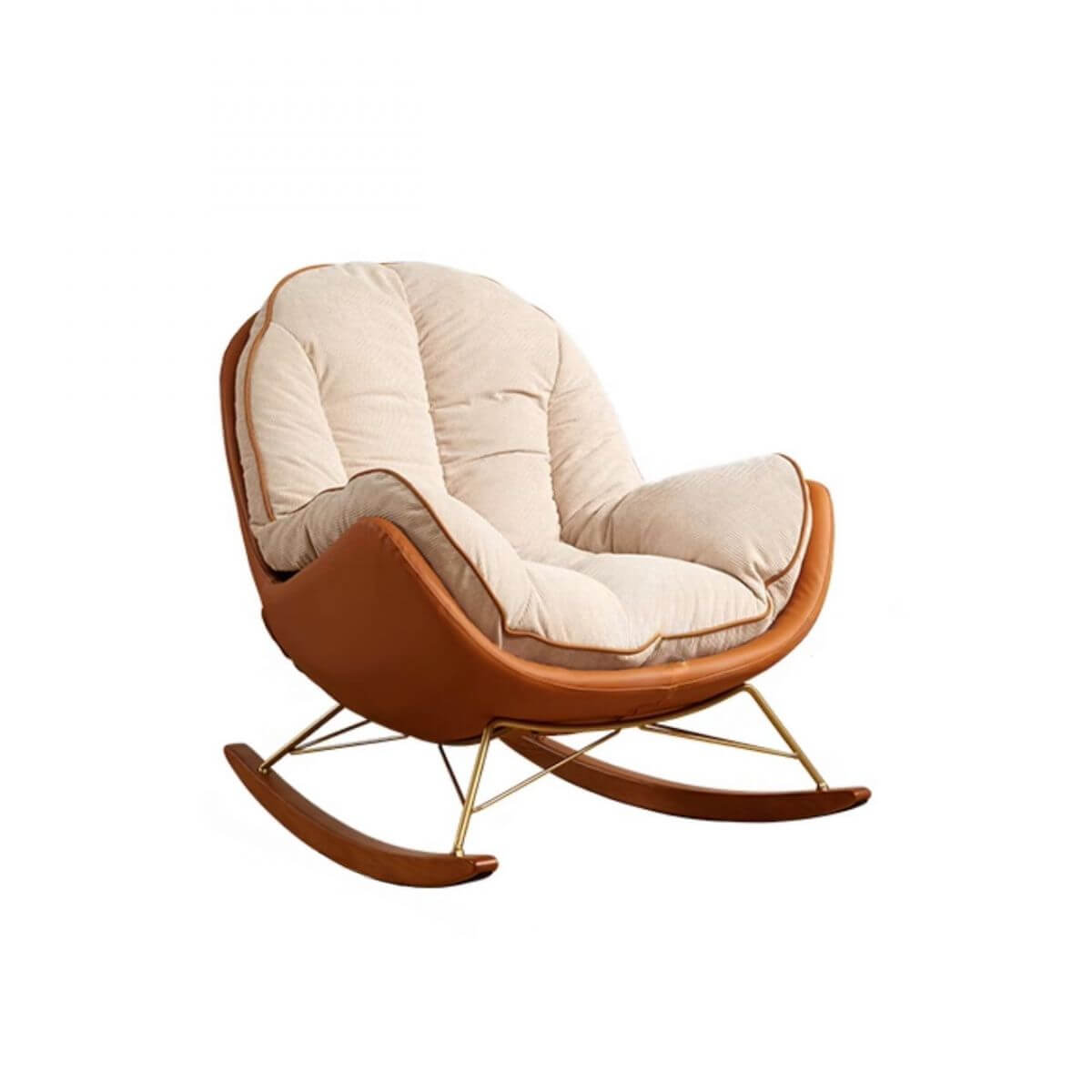 Comfortable cushioned rocking chair