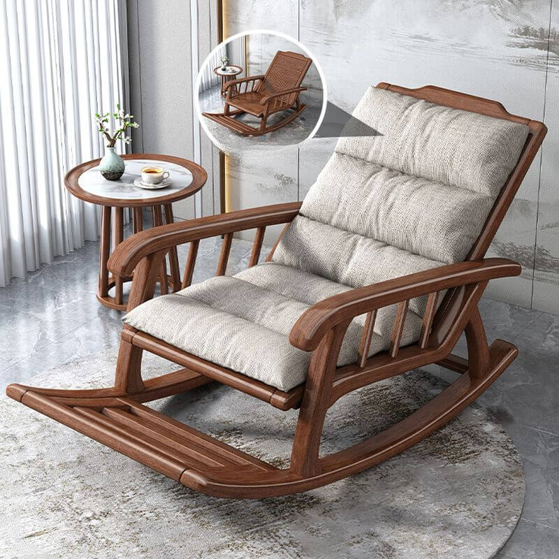 Chalk/Auburn Ergonomic Rocking Reading Chair - Grey Color Hauptbild