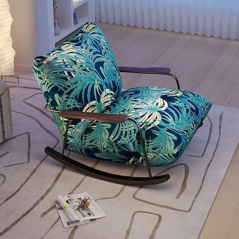 Kreide/Grüner Schaukelarmlehnsessel mit runder Armlehne und Rückenlehne Zweitbild