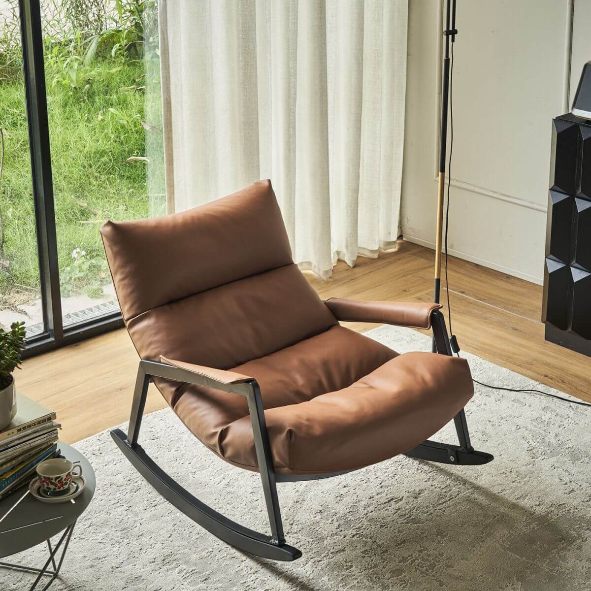 Chalk Art Deco Rocking Chair in a bright living room