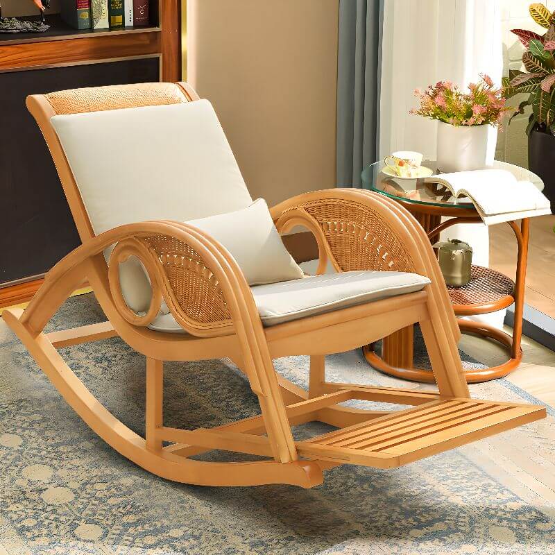 Chalk Art Deco rocking chair on porch