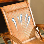 Comfortable rocking chair with recessed arms