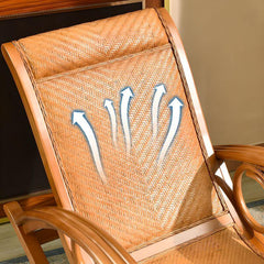 Comfortable rocking chair with recessed arms