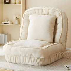 Chenille Bean Bag Lounger in White color