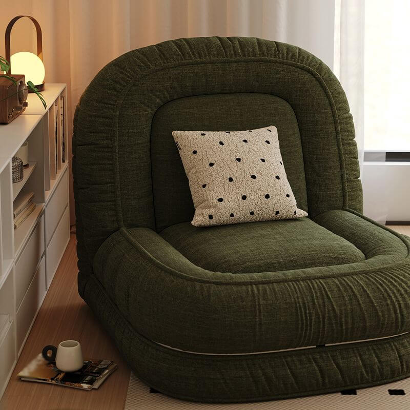 Chenille Bean Bag Lounger in grey color Image principale du produit