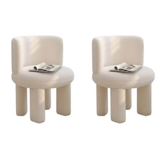 Chic Modern Vanity Stool with Tall Backrest