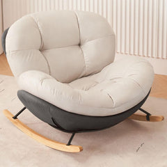 Chic upholstered rocking chair with tufted back