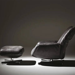 Contemporary chair with ottoman