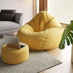 Coffee Classic Bean Bag Ottoman in Cozy Setting