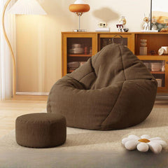 Stylish Classic Bean Bag Ottoman in Bright Living Room