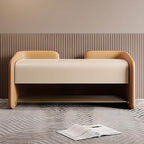 Traditional Bedroom Bench with Armrests