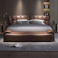 Comfortable coffee colored bench for bedroom