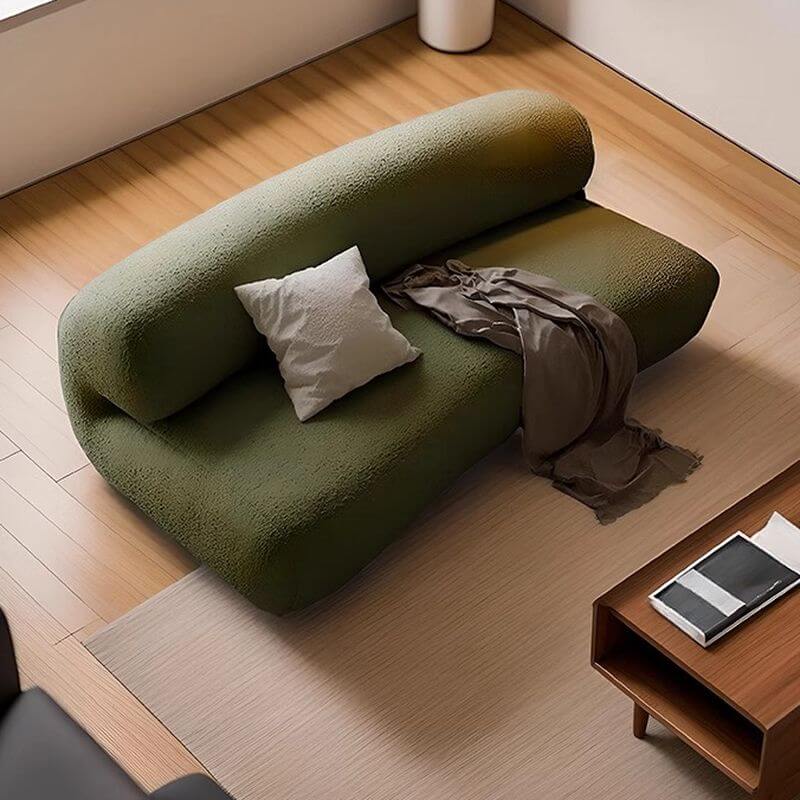 クラシシストジェードグリーン/アイボリー汚れに強い標準ソファ、3人/2人掛け、ソリッドカラー サブ画像