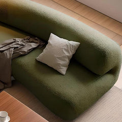 Elegant jade green sofa details