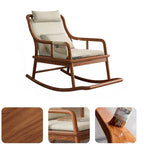 Natural wood rocking chair with soothing motion