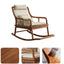 Natural wood rocking chair with soothing motion