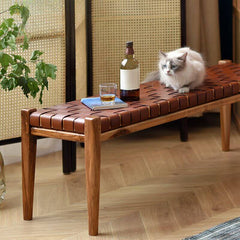 Solid Wood Bench for Indoor Use