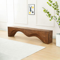 Cocoa Solid Wood Bench with no upholstery