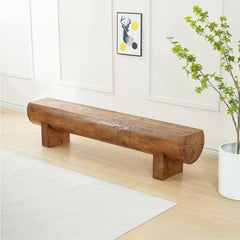 Cocoa Solid Wood Bench showcasing rich brown color