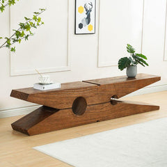 Cocoa Solid Wood Bench showcasing rich brown color