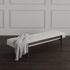 Cocoa Trendy Accent Bench in a modern bedroom
