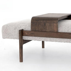 Cozy brown bench with modern design elements