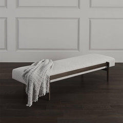 Cocoa Trendy Accent Bench in a modern bedroom