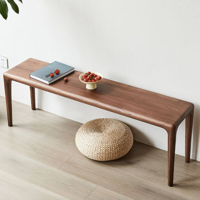 Cocoa Trendy Dining Bench in brown wood