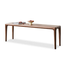 Cocoa Trendy Dining Bench in brown wood