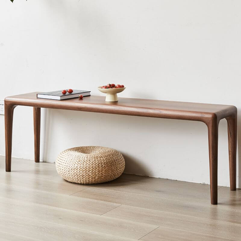 Small size cocoa dining bench