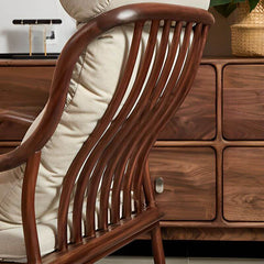 Cocoa Walnut Rocking Armchair in modern decor