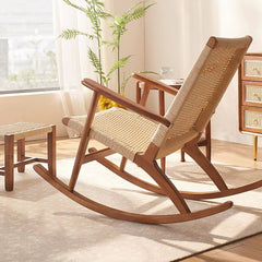 Wood Rocking Chair with Track Arm