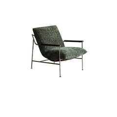 Cocoa olive green butter color reclining arm chair side view