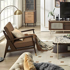 Wooden frame coffee recliner