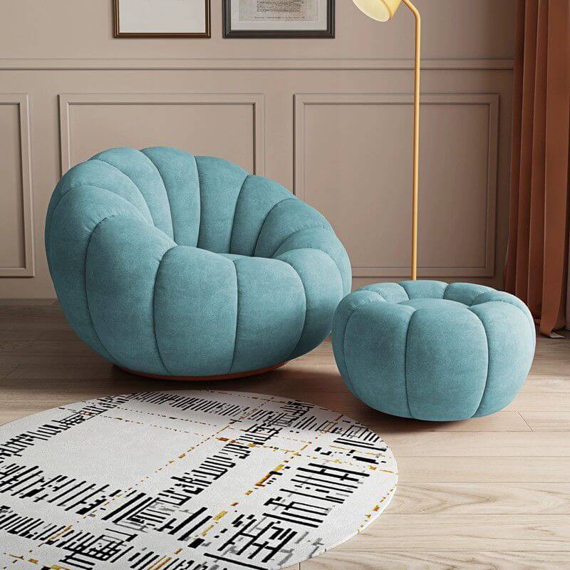 Comfortable and Stylish Oversized Swivel Pumpkin Chair for Ultimate Relaxation Secondary image