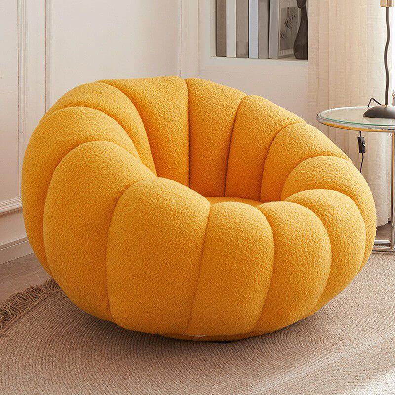 Green oversized bean bag chair with ottoman