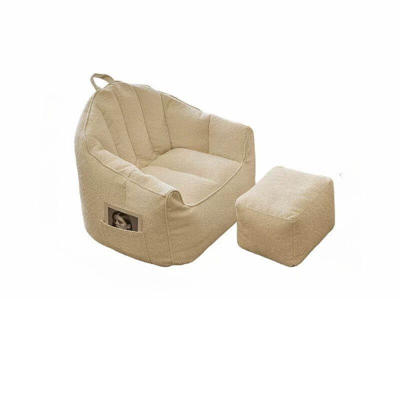 Elegant solid color bean bag chair