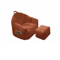 Comfortable beige bean bag chair