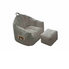 Comfortable beige bean bag chair