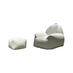 Grey cotton blend bean bag chair