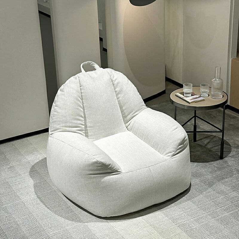 Green bean bag chair with ottoman