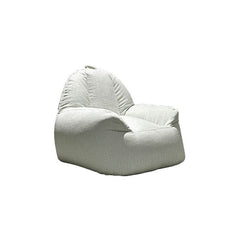 Single-seater white bean bag