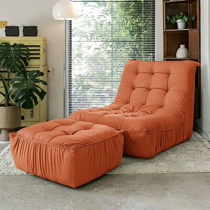 Comfortable Pre-Filled Sponge Bean Bag Chair in a Solid Color Secondary image