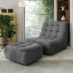 Cozy Bean Bag Lounger with Ottoman