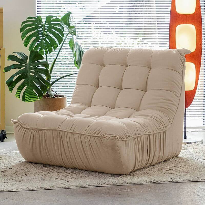 Kids Bean Bag Chair in Bright Orange Main image