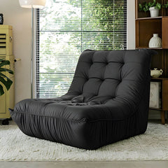 Modern Grey Bean Bag Chair with Ottoman