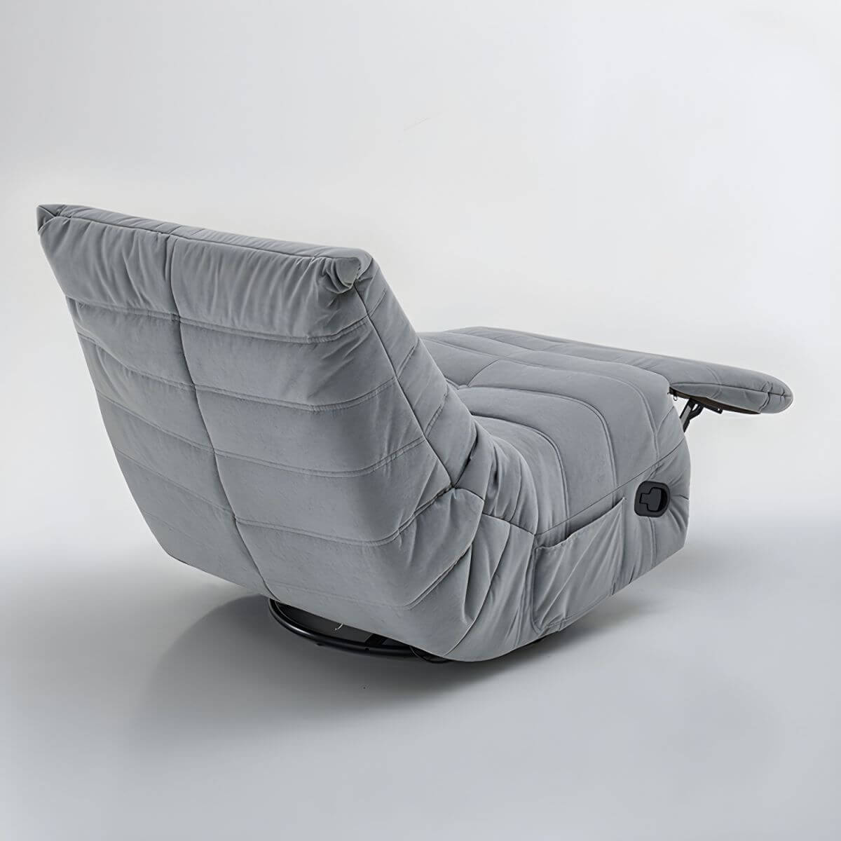 Comfortable Small Size Recliner Caterpillar Chair Togo Sofa with Tufted Design, Swivel Rocker Base, and Storage Pocket Secondary image