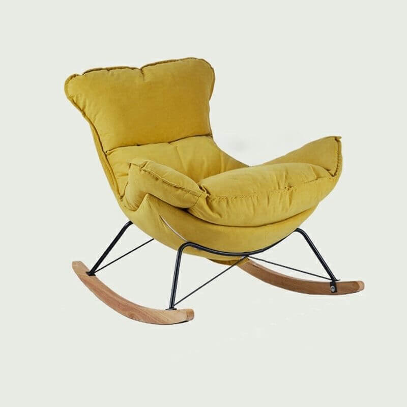 Yellow Comfortable Rocking Chair for Home Decor