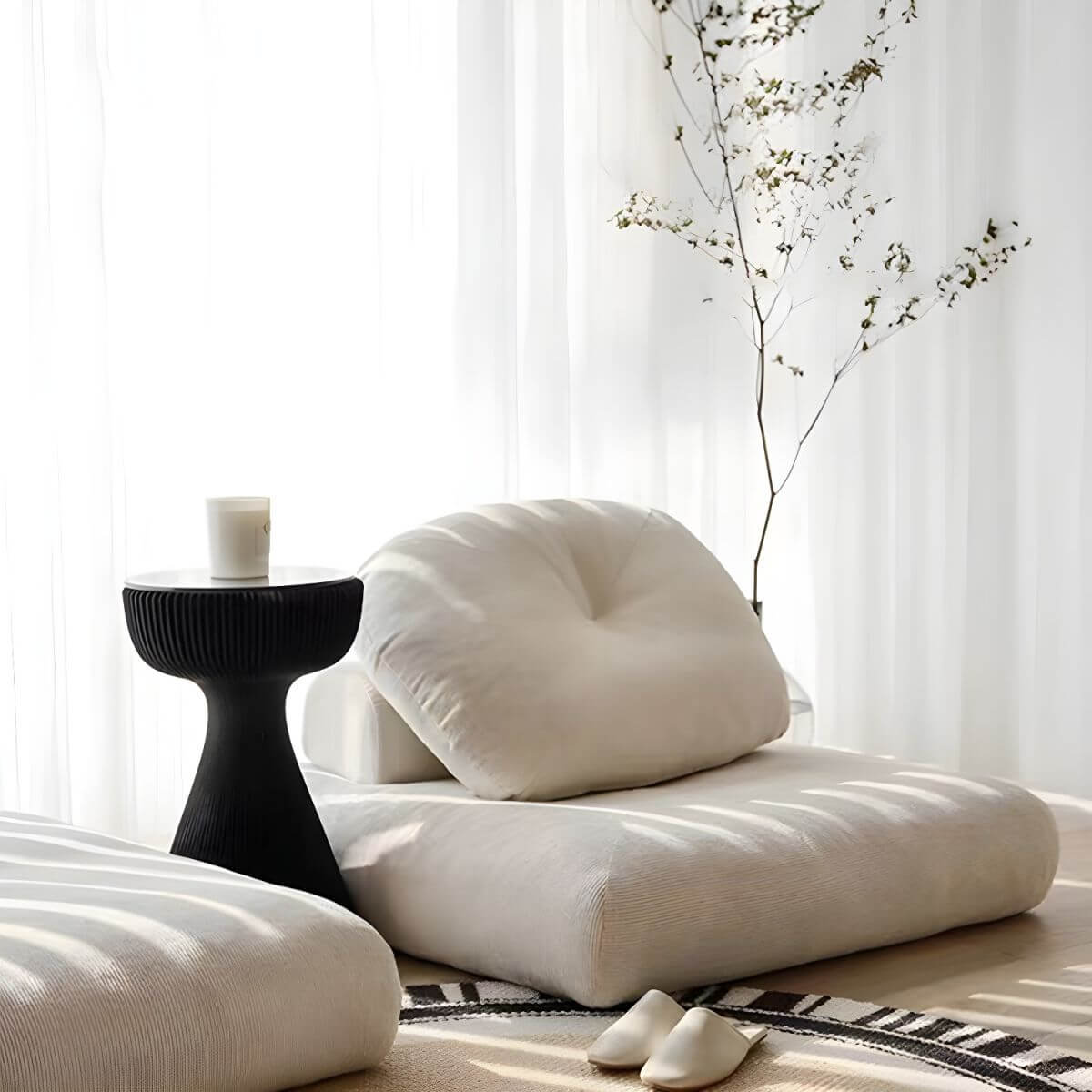 yellow bean bag chair perfect for kids' room Image principale du produit