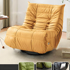 Compact recliner with Lemon Yellow fabric